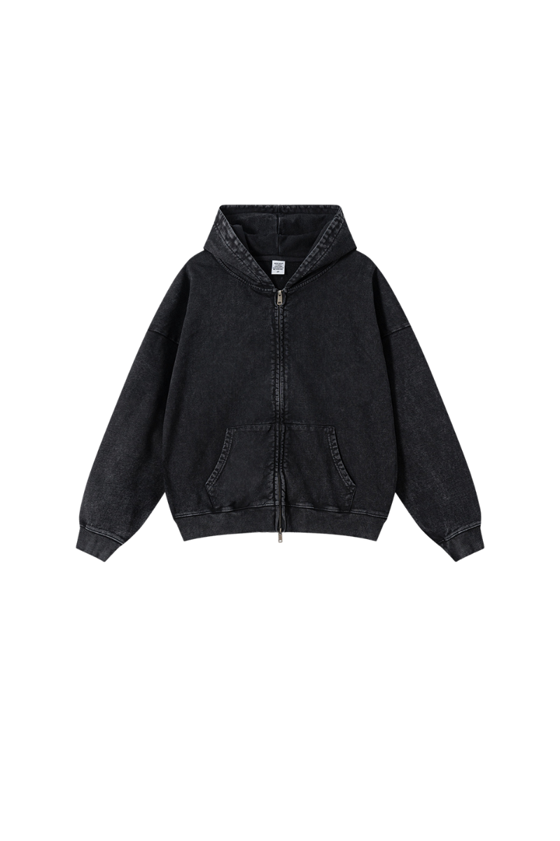 Men's Fall Heavyweight Vintage Washed Cotton Hooded Jacket
