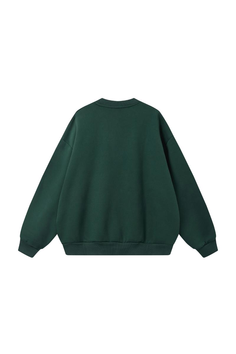 Unisex Fall Heavyweight Fleece Cropped Crew Neck Sweatshirt