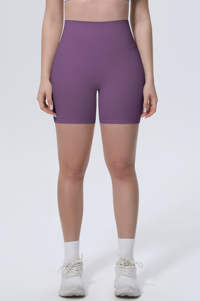Women's Athletic Ice-Skin Breathable Solid Color Yoga Shorts