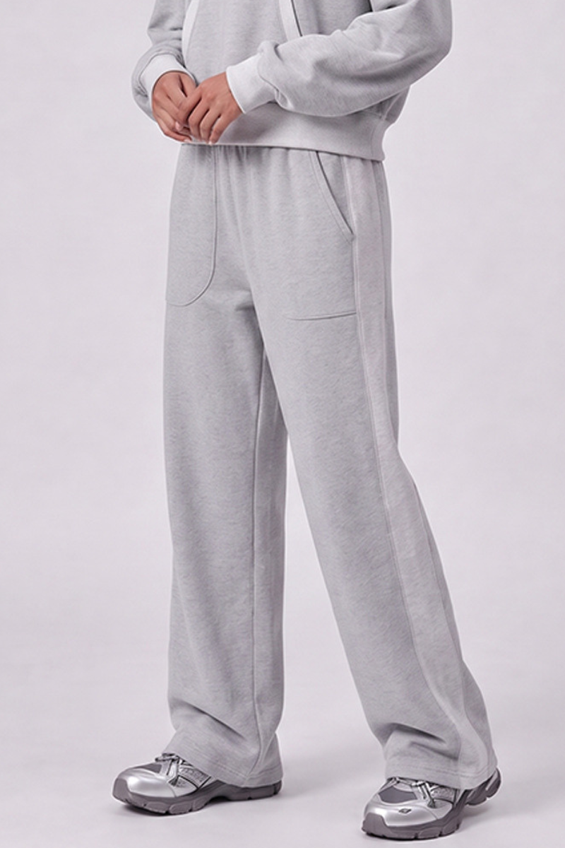 Women's Fall 100% Cotton Contrast-Stitch Caual Sweatpants