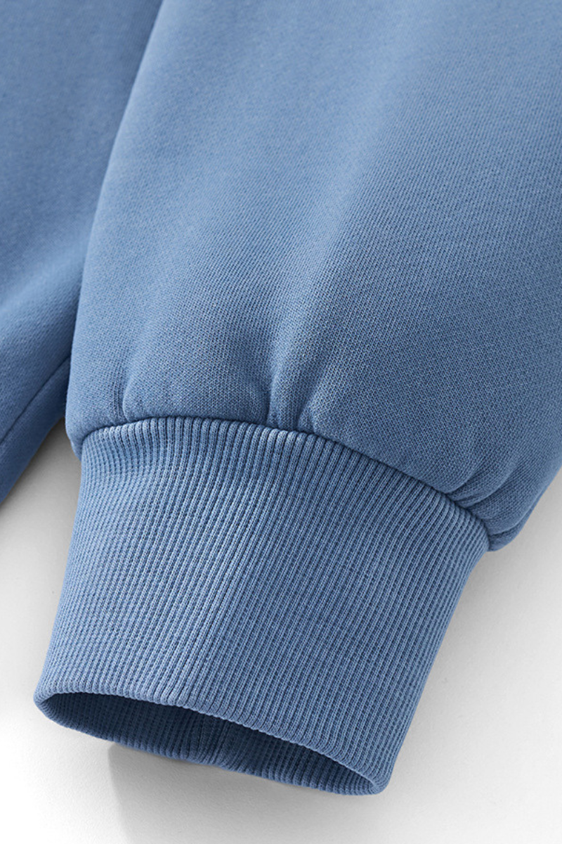 Unisex Fall Vintage Washed Fleece Quarter Zip Sweatshirt
