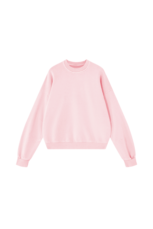 Unisex Fall 100% Cotton Streetwear Washed Relaxed Pullover