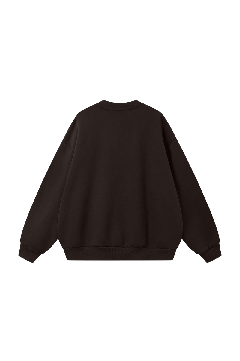 Men's Fall Heavyweight Fleece Cropped Crew Neck Sweatshirt