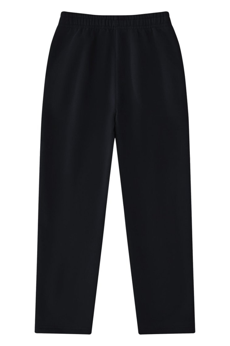 Unisex Fall Fleece Drawstring Straight Leg Casual Sweatpants
