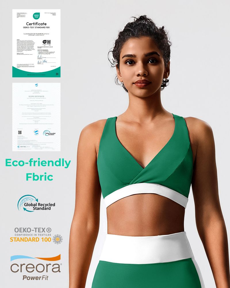 Women Eco-Friendly Fabrics Cross Back Color Collision With Padded Running Casual Sports Fitness Yoga Tank Tops
