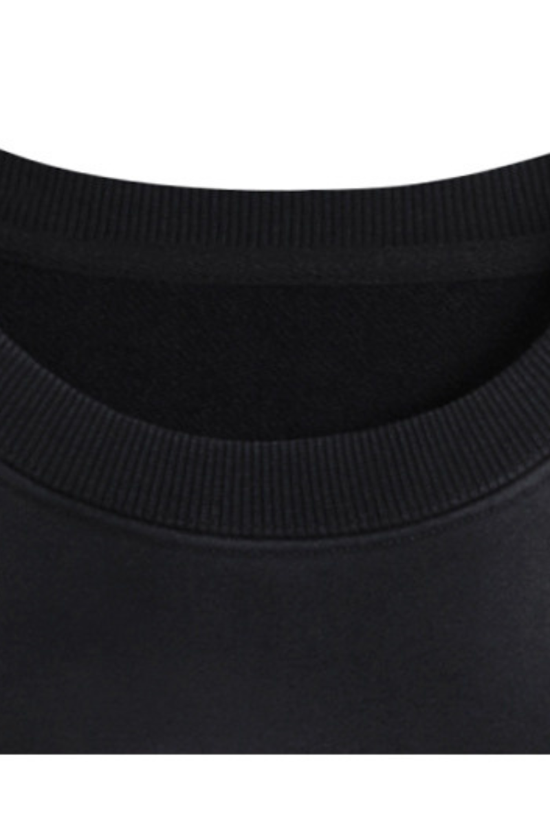 Women's Fall Solid Washed Cropped Crew Neck Sweatshirt