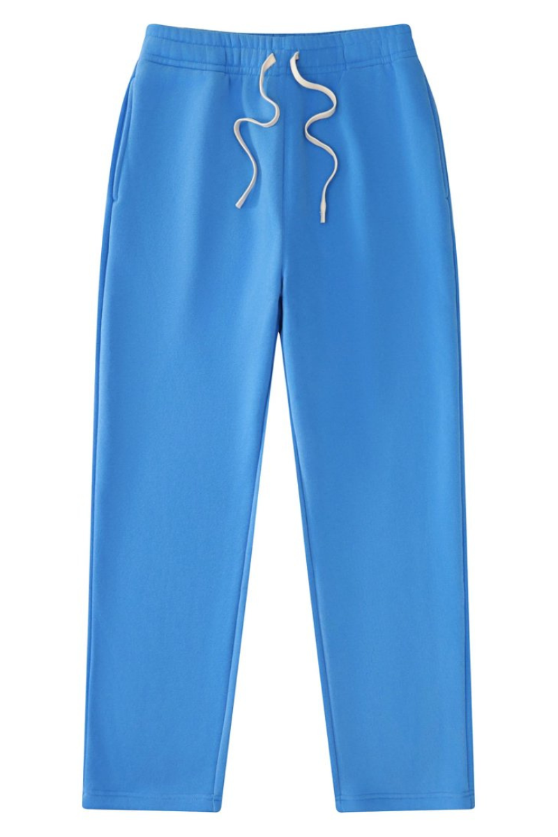 Unisex Fall Fleece Drawstring Straight Leg Casual Sweatpants