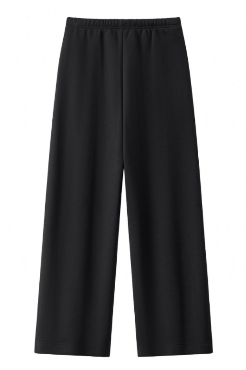 Unisex Fall Drawstring Side Pocket Wide Leg Sweatpants