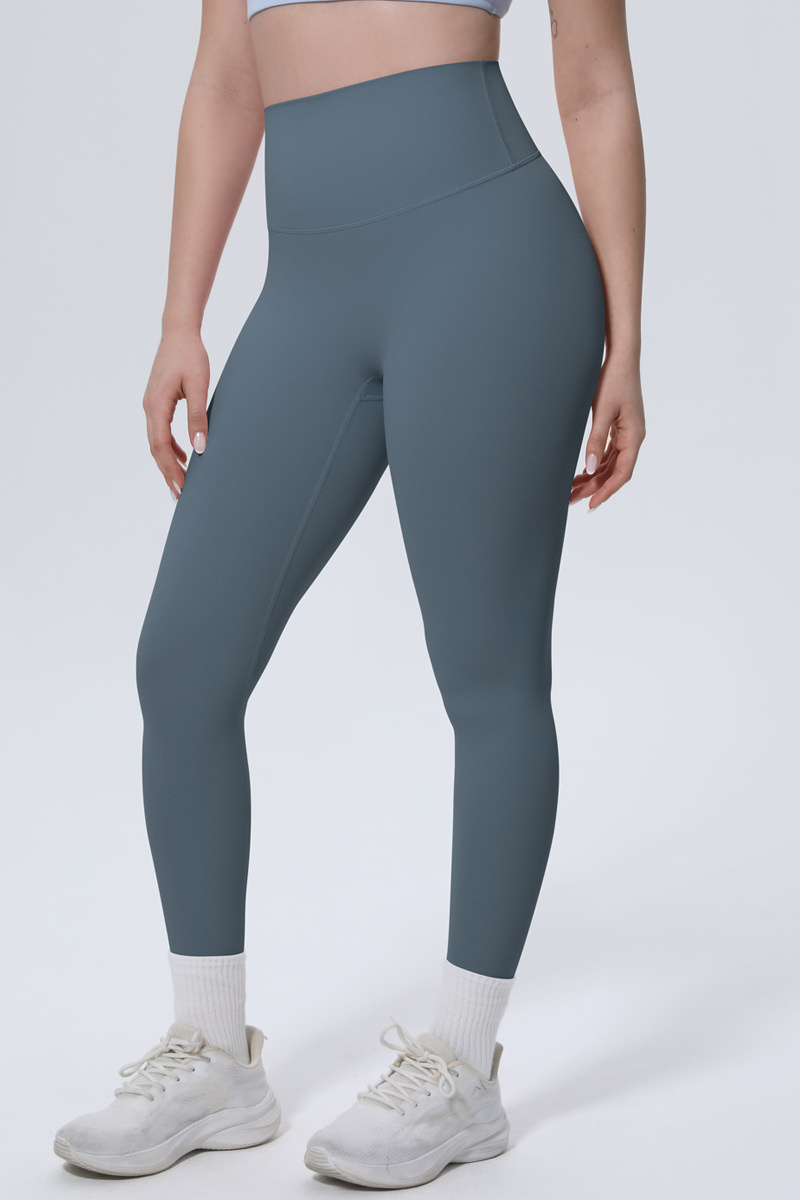 Women's High-Waist Solid Nine-inch Leggings
