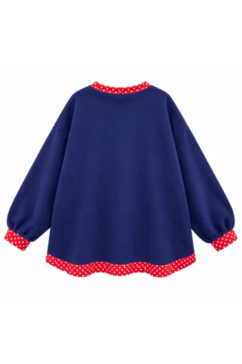 Women's Fall Letter Appliqué Embroidery Mockneck Sweatshirt
