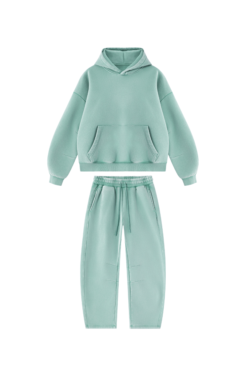 Men's Fall Fleece Sets:Relaxed Hoodie And Sweatpants