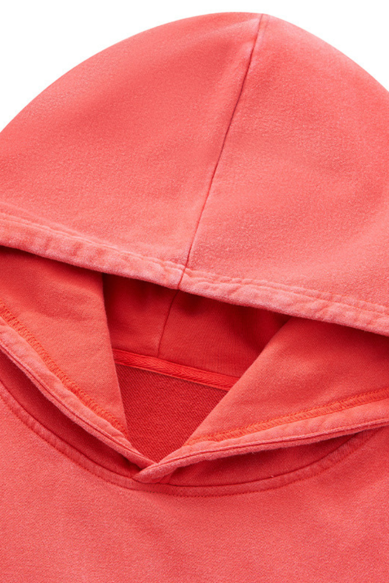 Men's  Fall 100% Cotton Washed Vintage Heavyweight Hoodie