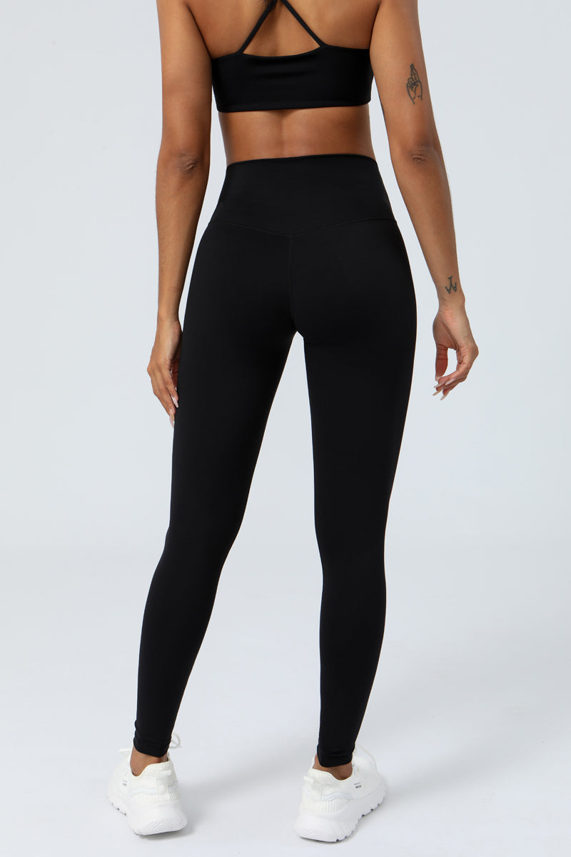 Women's High Waist Peach Buttock Lifting Pilates Yoga Fitness Elastic Sports Leggings Colanti