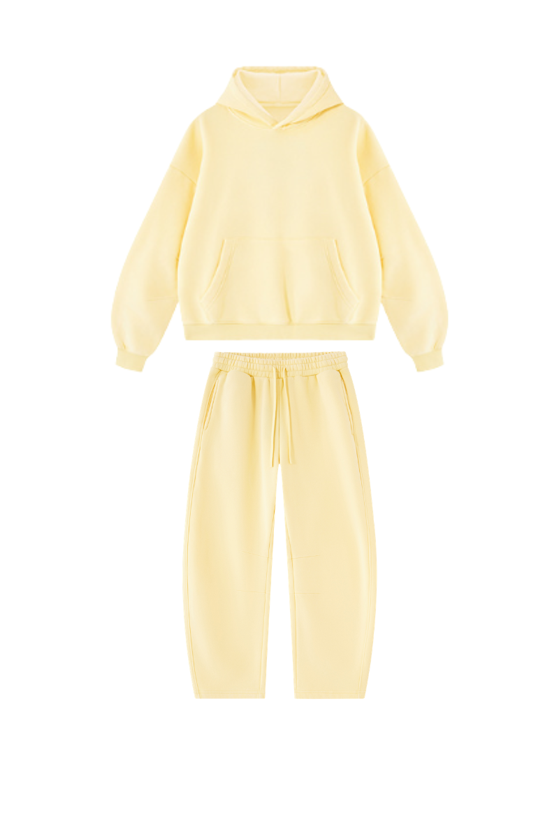 Men's Fall Fleece Sets:Relaxed Hoodie And Sweatpants