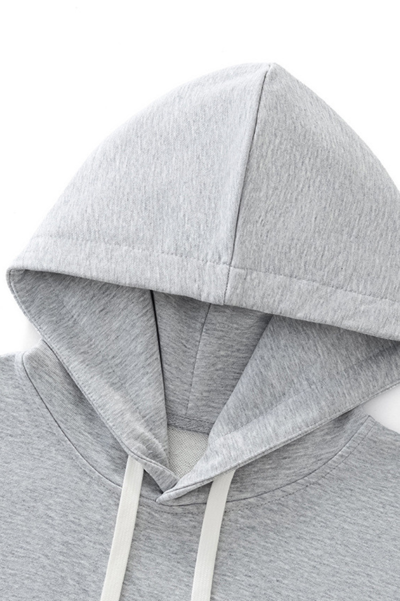Women's Fall Color Block Set:Cropped Hoodie And Sweatpants