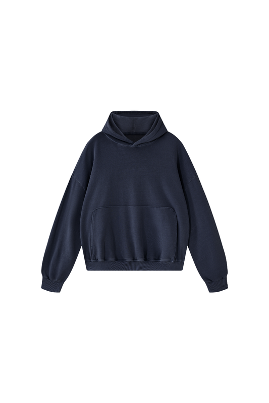 Unisex Fall 100% Cotton Kangaroo Pocket Washed Hoodies