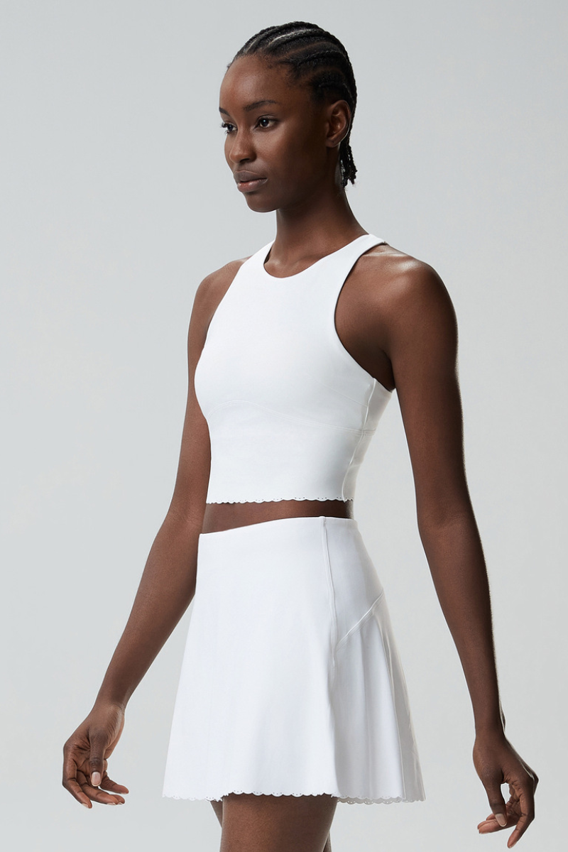 Women's Floral Center Tank & Tennis Skirt Two-Piece Set