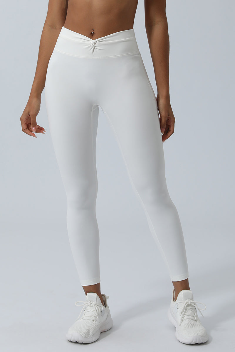 Women Twist Waist Yoga Leggings