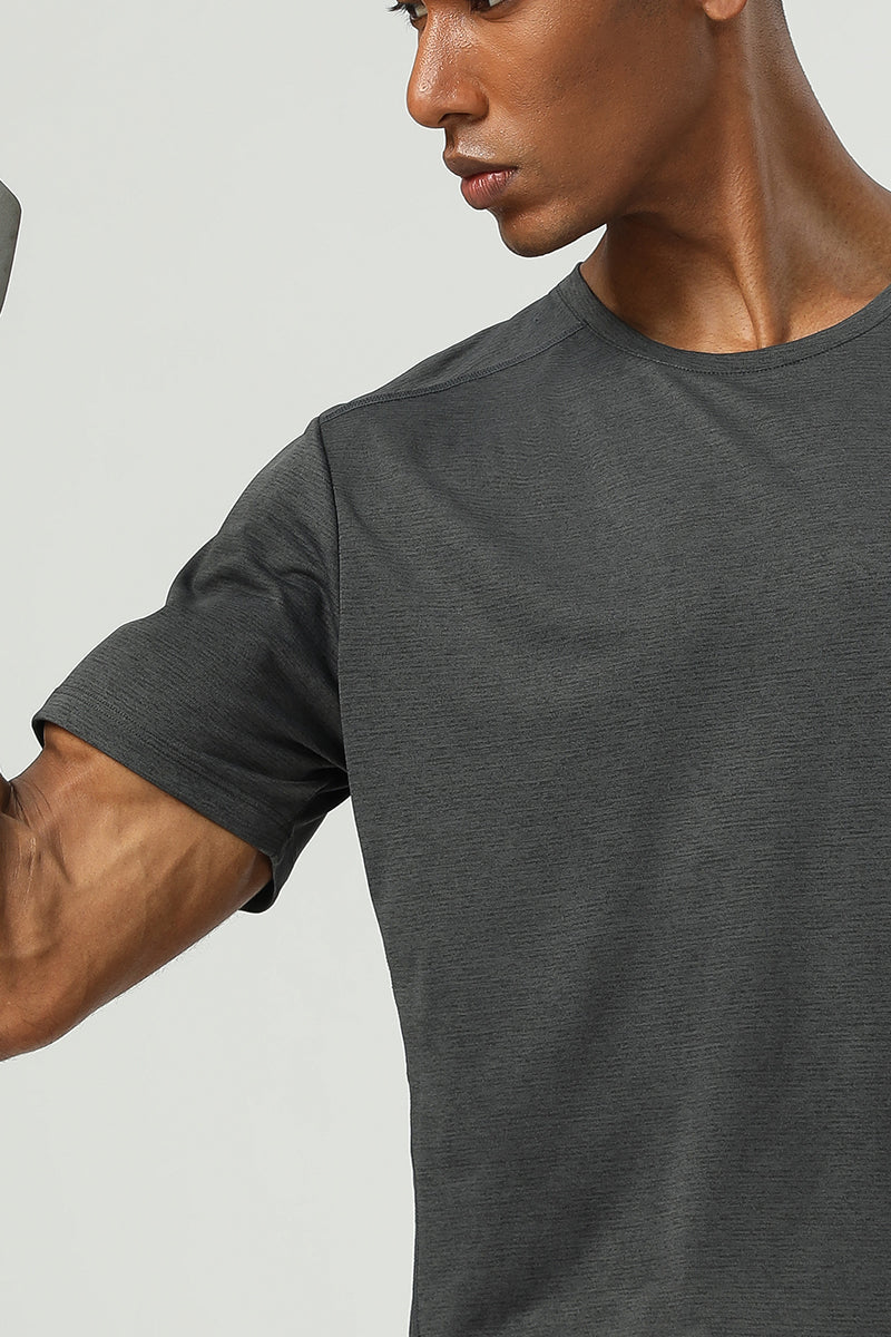 Men Custom Breathable Quick-Dry Round Neck Lightweight Outdoor Cycling Sports Short Sleeve T-Shirt