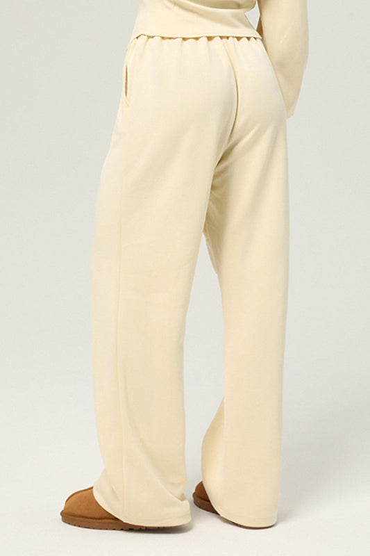 High Waist Drawstringwide Leg Pants