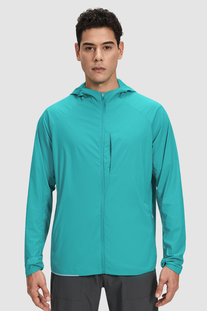 Men's Lightweight Water-Resistant Sports Hooded Jacket