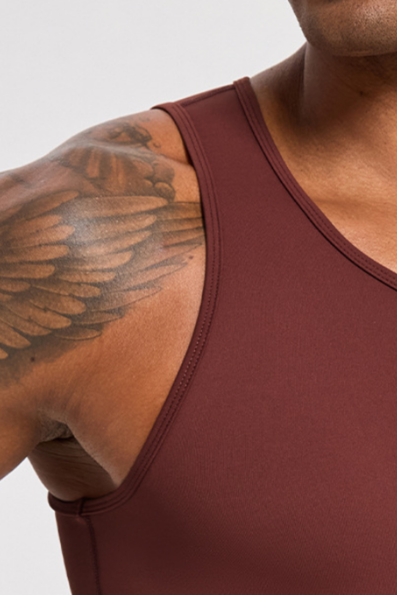 Men's Strong Shape Zipper Sports Shapewear Tight Tank Top