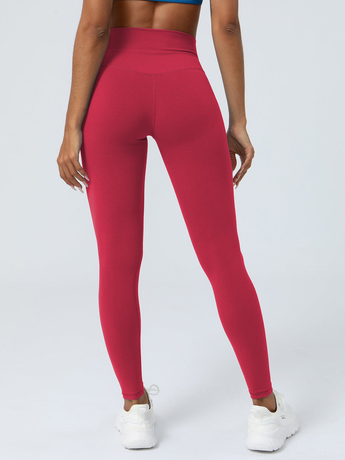 Women's High Waist Peach Buttock Lifting Pilates Yoga Fitness Elastic Sports Leggings Colanti