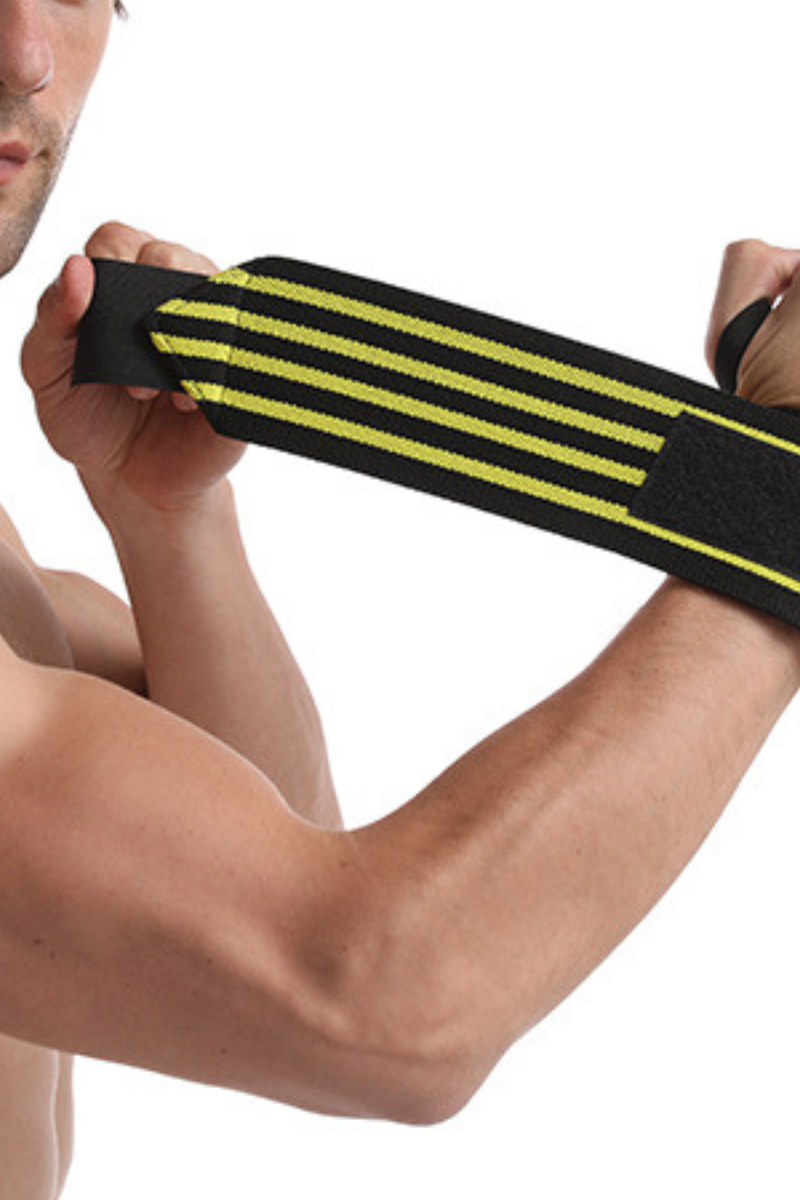 Sports Striped Strength Training  Compression Wrist Wraps