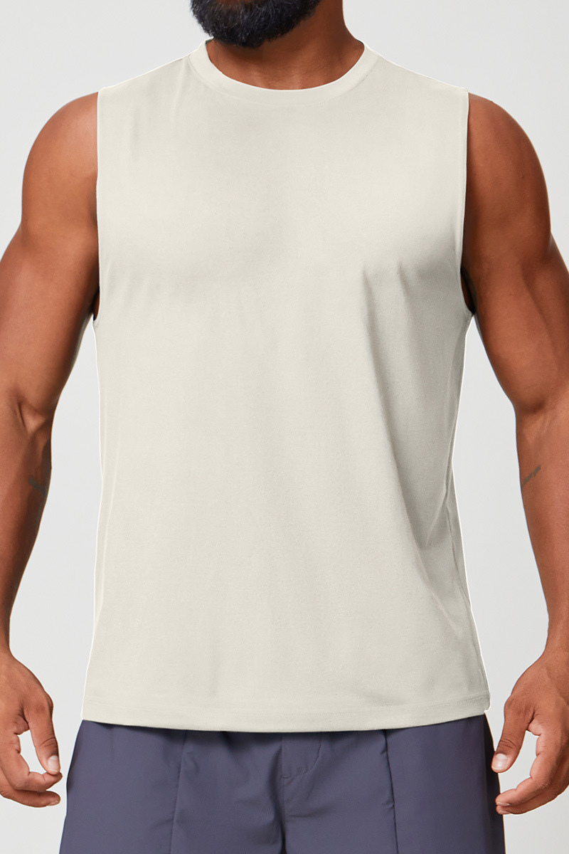 Men's Sleeveless Solid Color Breathable Running Athleisure Tank Top