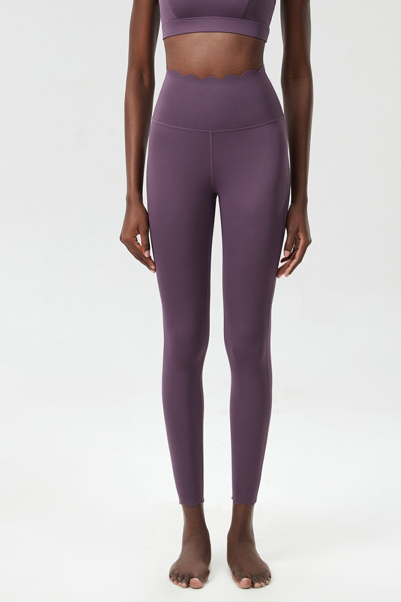 Women Plus-Size Wave High-Waisted Quick-Dry Sculpting Yoga Leggings