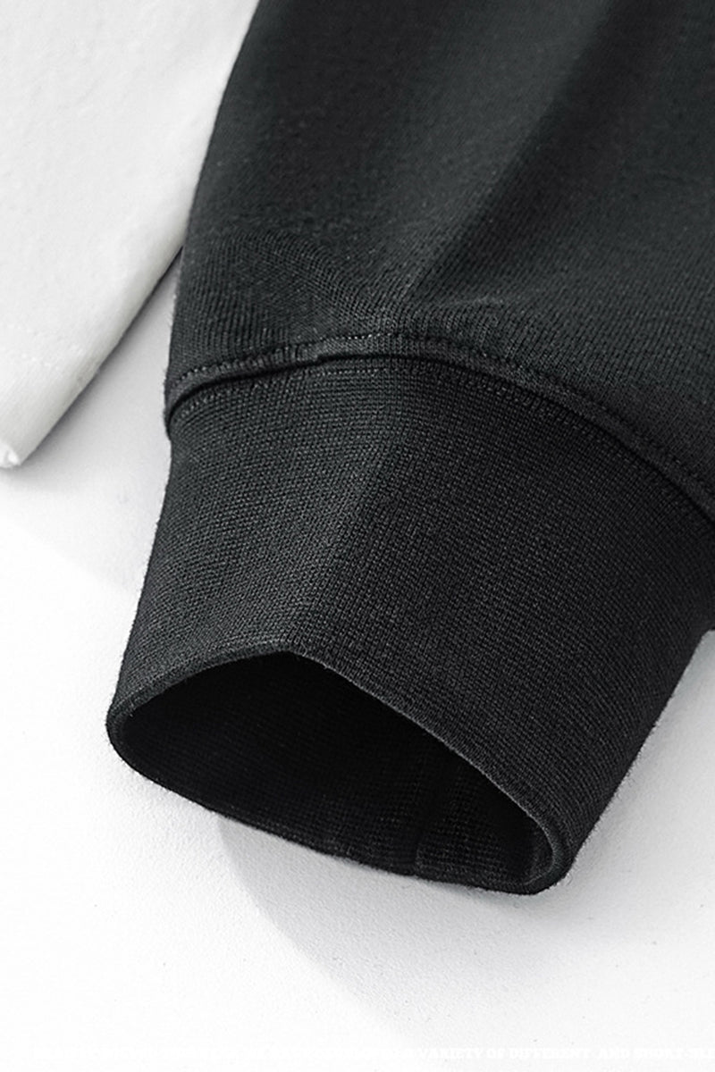 Unisex Boxy Mock Two-Tone Long Sleeve T-Shirt