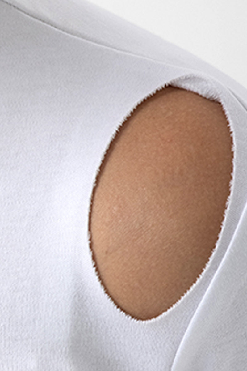 Women Eco-Friendly Organic Cotton Strapless Long Sleeve T-Shirt Fitness Dance Fashion Outwear Yoga Sports Tops