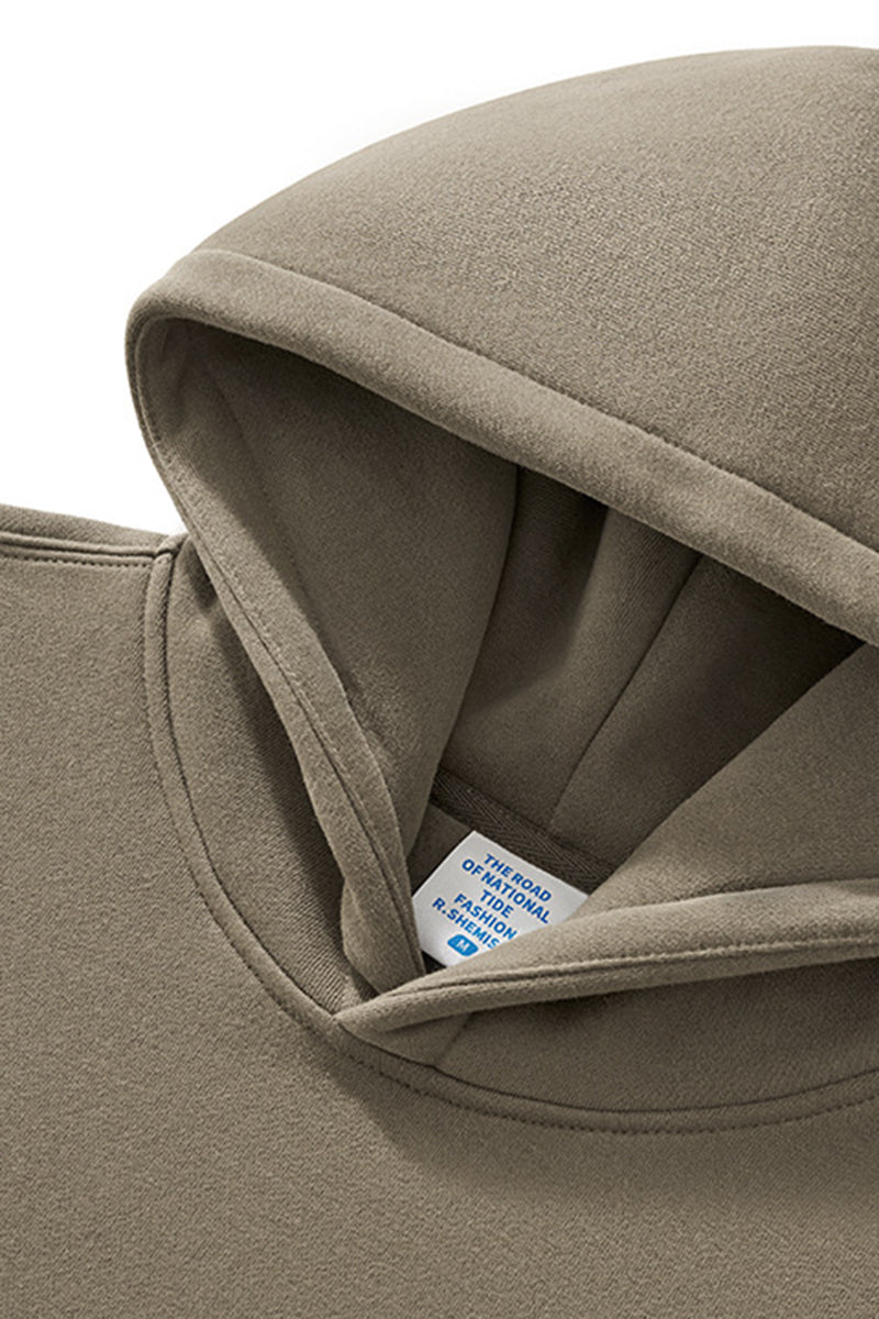 Unisex Solid Color Loose Hoodie