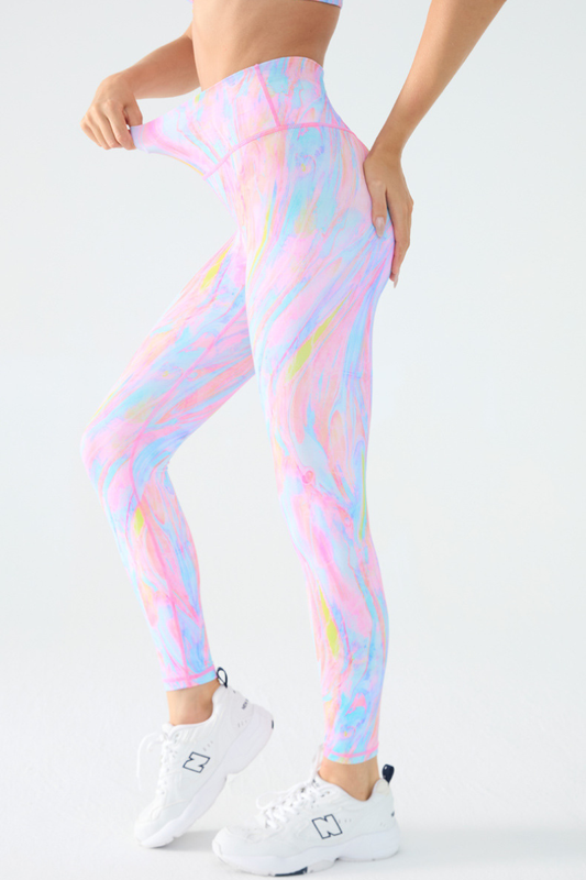 Women's Colorful Print High-Waist Sport Yoga Leggings