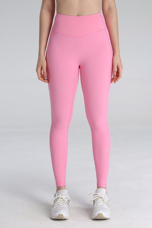 Women's High Waist Pleated Buttock Lift Pocket Yoga Leggings