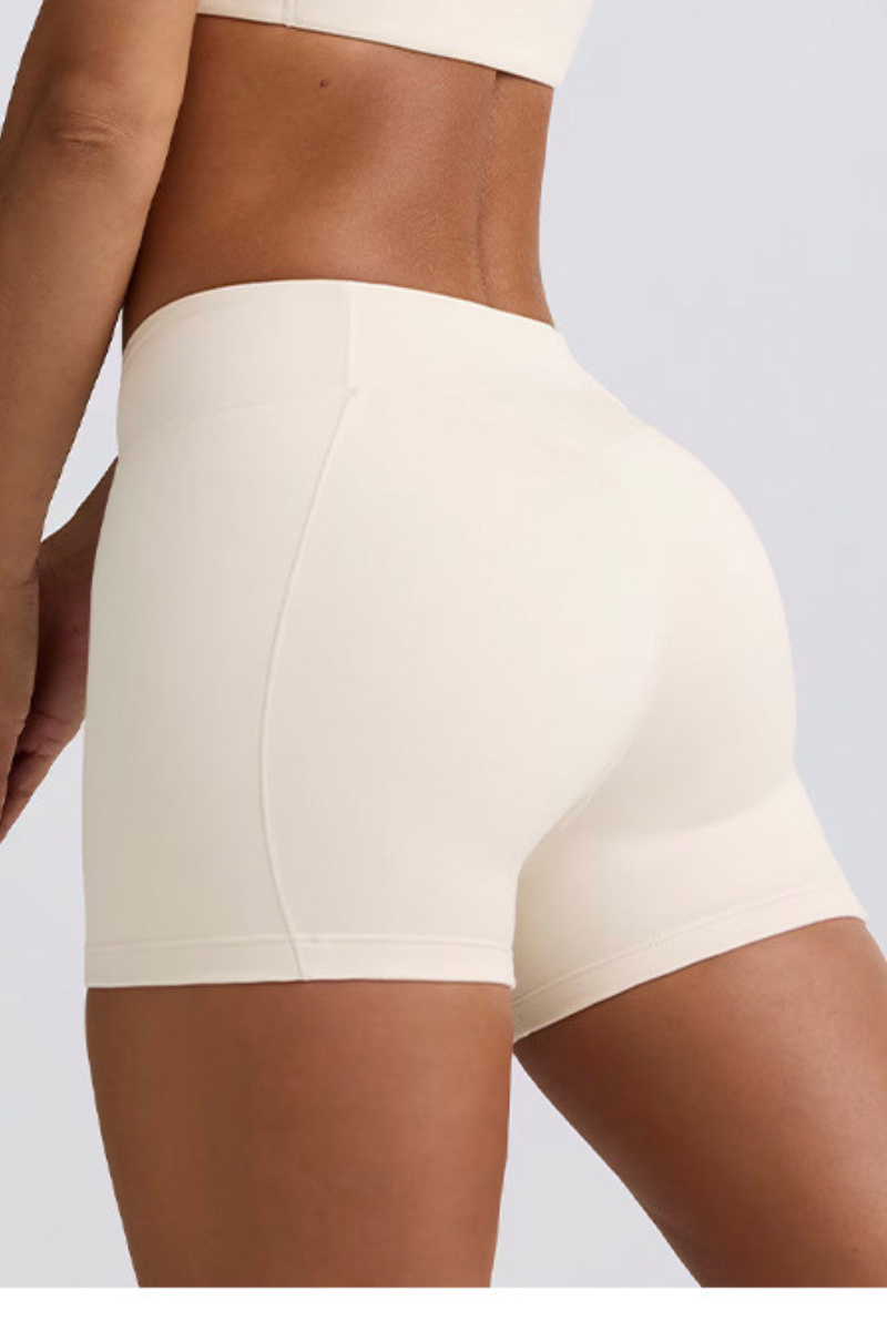 Women's Brushed Pleated Sports Yoga Shorts