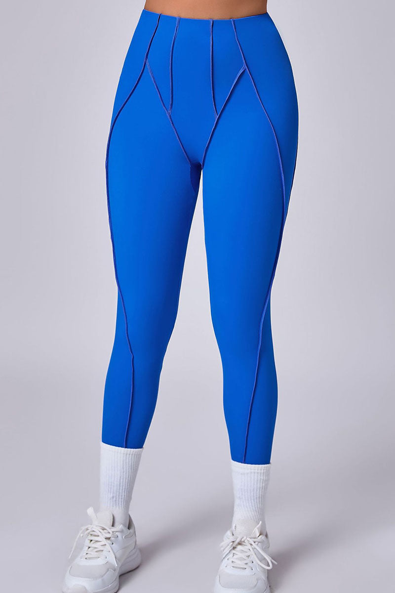 Women Patchwork Linear Stereoscopic Skinny Beauty Out Running Fitness Exercise Yoga Pants
