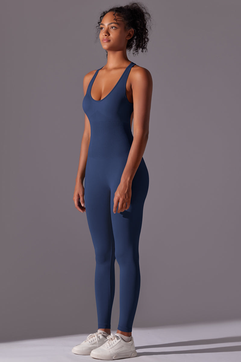 Seamless Women'S I-Back Yoga Sport Jumpsuit