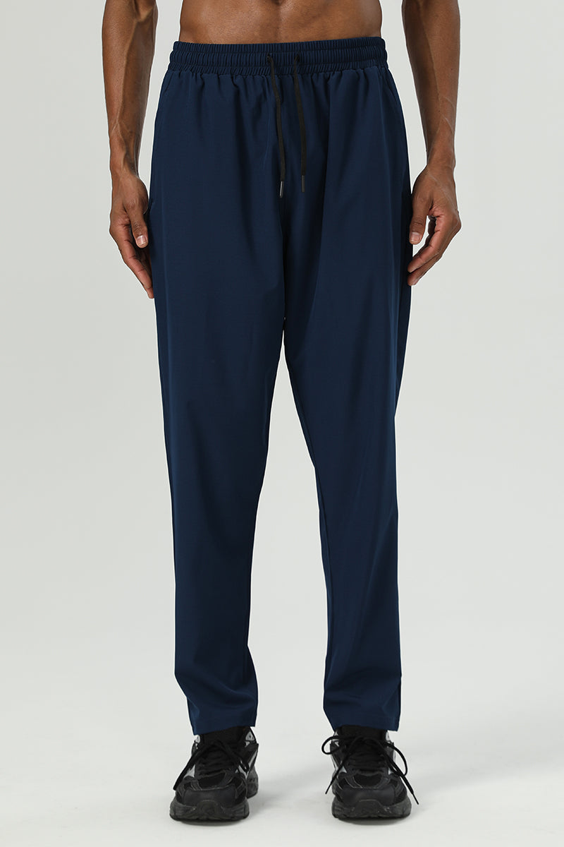 Men 4-Way Stretch Quick-Drying Breathable Water-Resistant Reflective Straight Leg Cropped Sports Pants