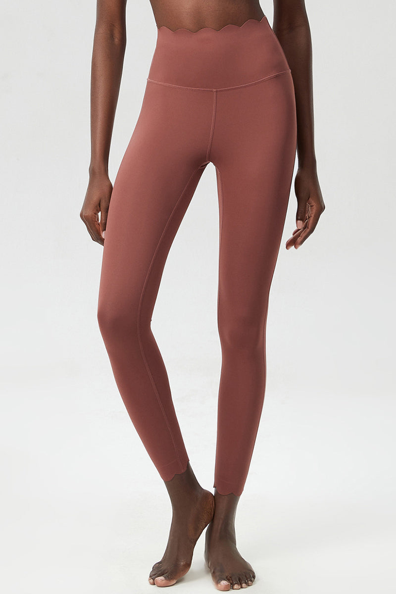 Women Plus-Size Wave High-Waisted Quick-Dry Sculpting Yoga Leggings