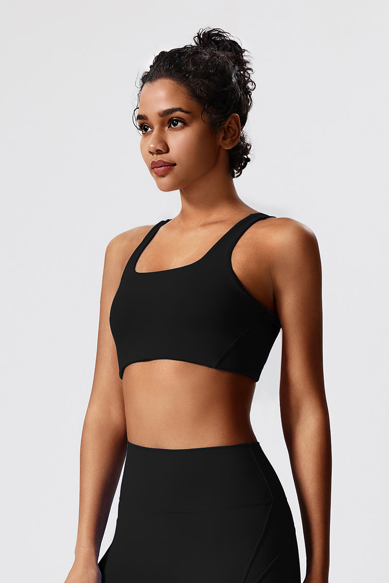 Women Backless Cross Professional Sports With Bra Pad Slim Fashion Fitness Bra