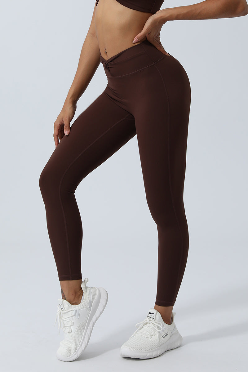 Women Twist Waist Yoga Leggings