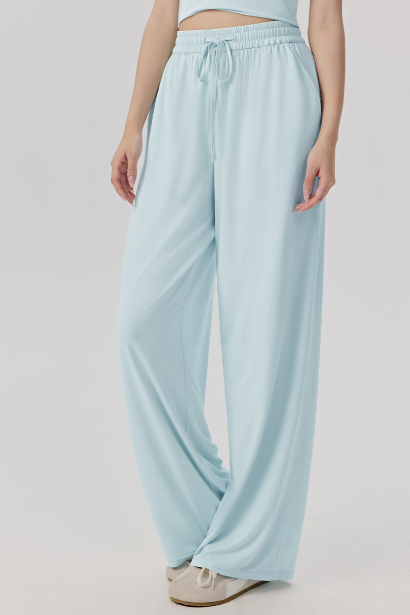 Women Summer High-Waist Lightweight Breathable Casual Pants