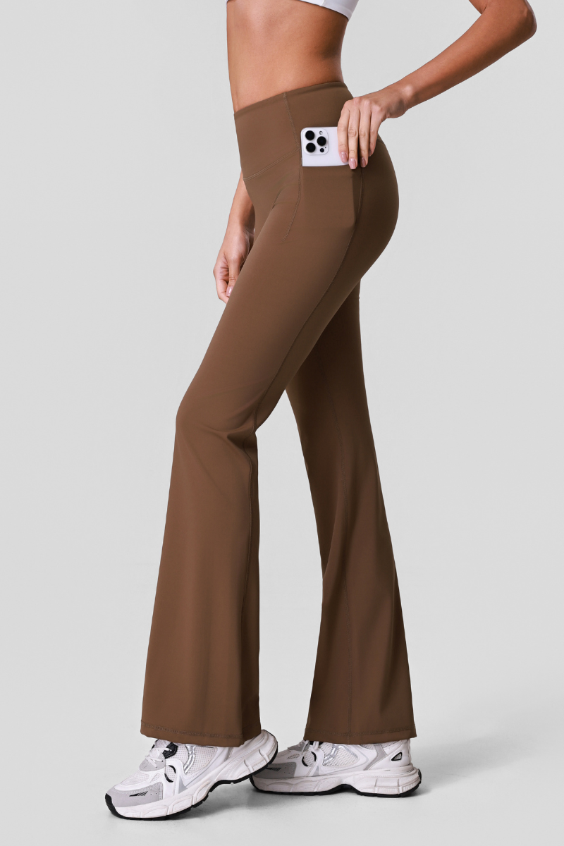 Women's Athletic Side Pocket Hip-Lifting Yoga Flare Pant