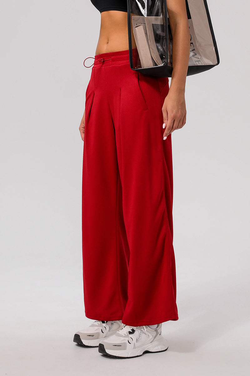 Women Casual Sports Wide-Leg Pants