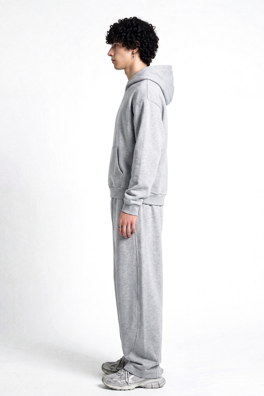 Men's Fall Set:Heavyweight Hoodie And Curved Sweatpants