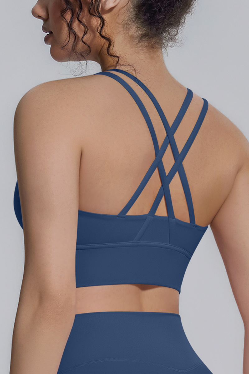 Women's Athletic Cross-Back Naked Feel Yoga Sports Bra