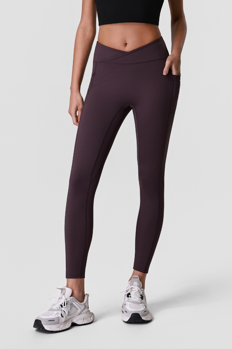 Women's Athletic Side Pocket V-waist Yoga Leggings