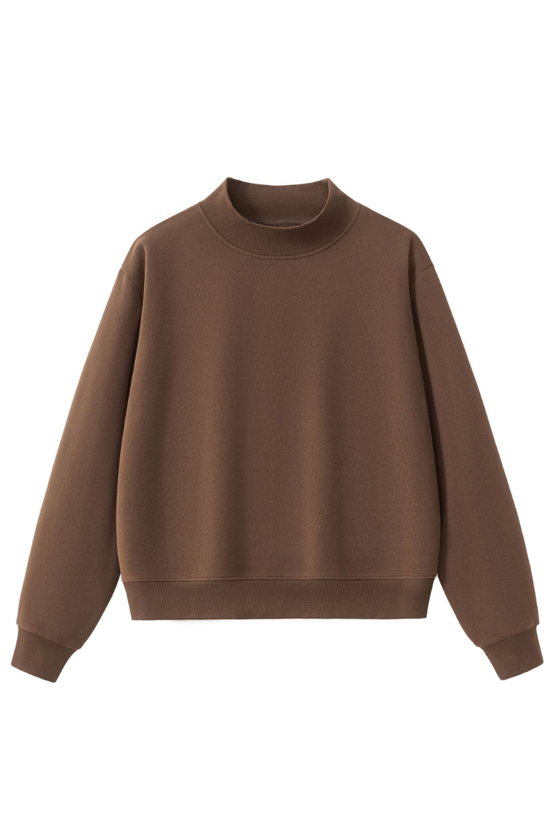 Unisex Cozy Fleece Mock Neck Sweatshirt