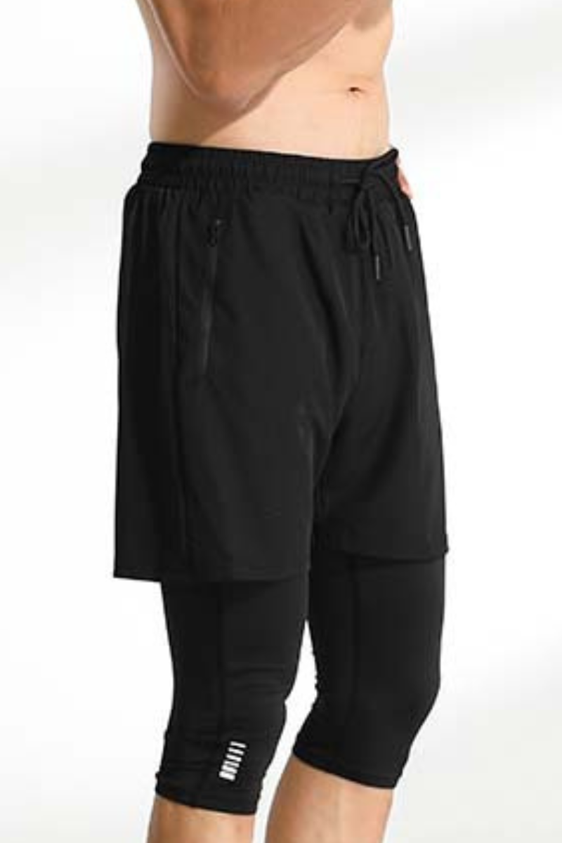Men's 2-In-One Quick Dry Fitness Running Sports Short